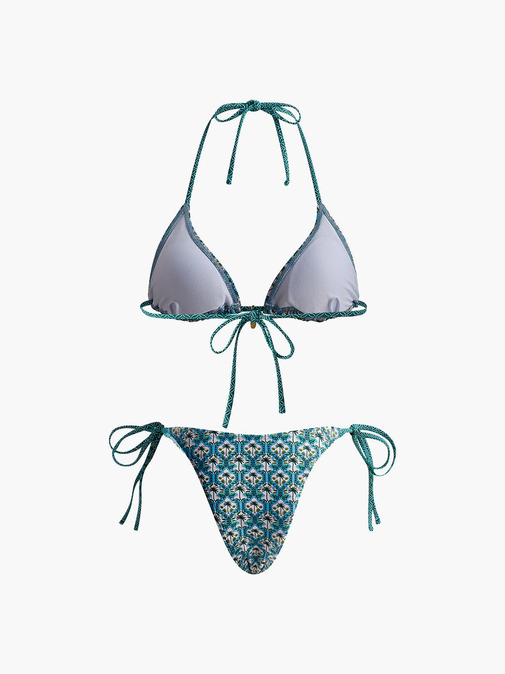 Printed Lace Bikini Set