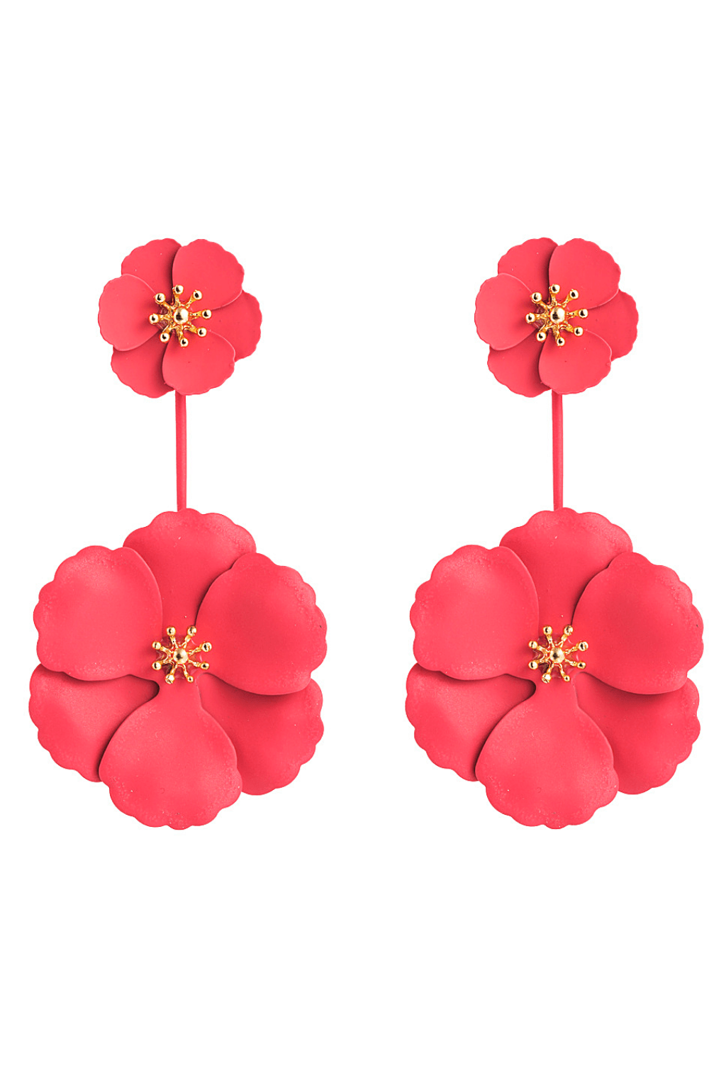 BOHEMIAN ALLOY FLOWER LONG EARRINGS