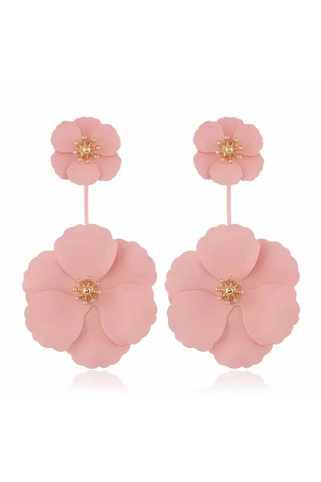 BOHEMIAN ALLOY FLOWER LONG EARRINGS