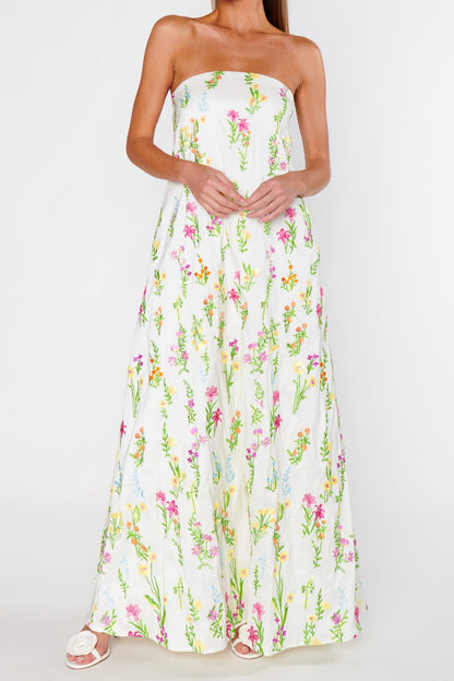 Printed Halter-Neck Backless Maxi Dress