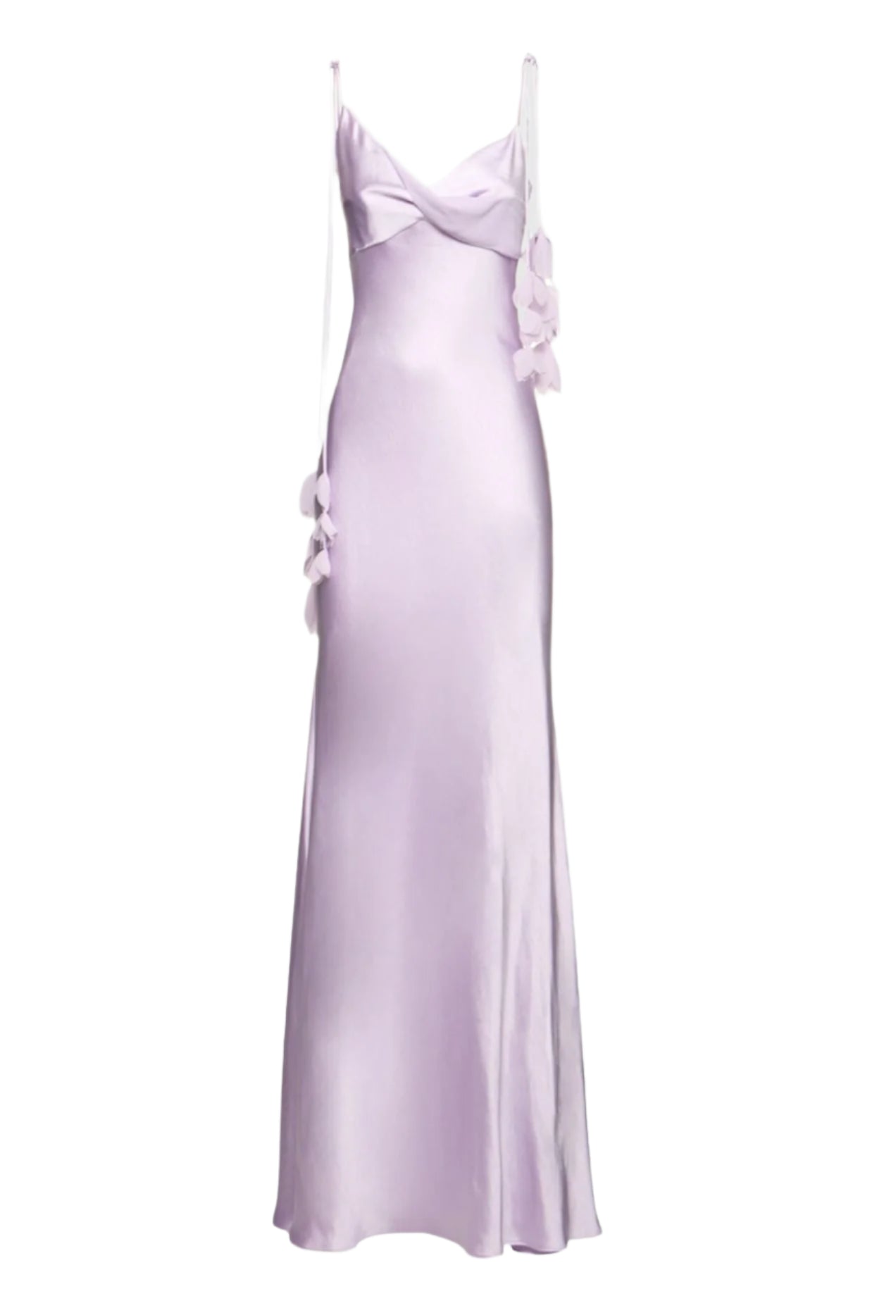Bahari Floral Ribbon Satin Maxi Dress