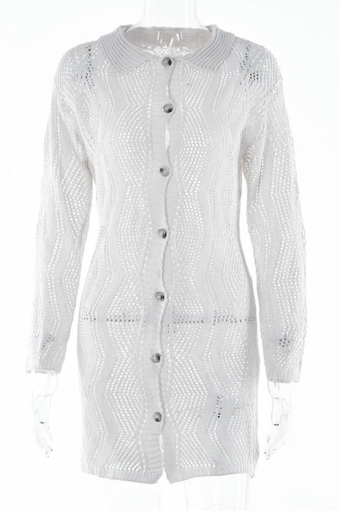 Basis crochet button-up cover-up