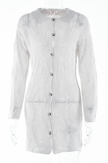 Basis crochet button-up cover-up