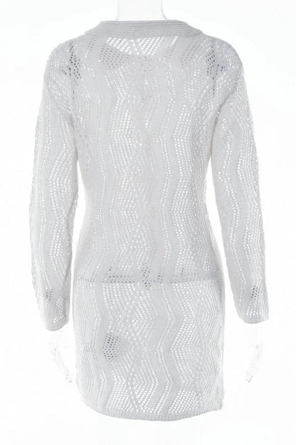 Basis crochet button-up cover-up