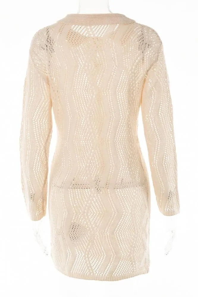 Basis crochet button-up cover-up