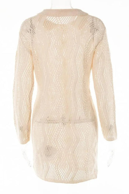 Basis crochet button-up cover-up