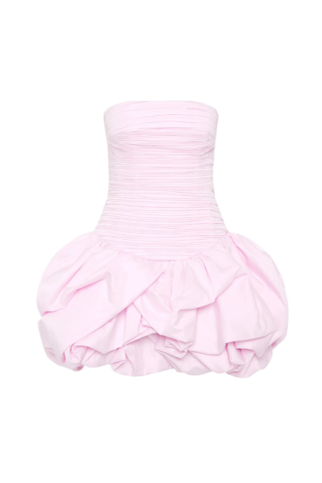 Coleka 3d flower Strapless Ruched Mini Dress - Pink