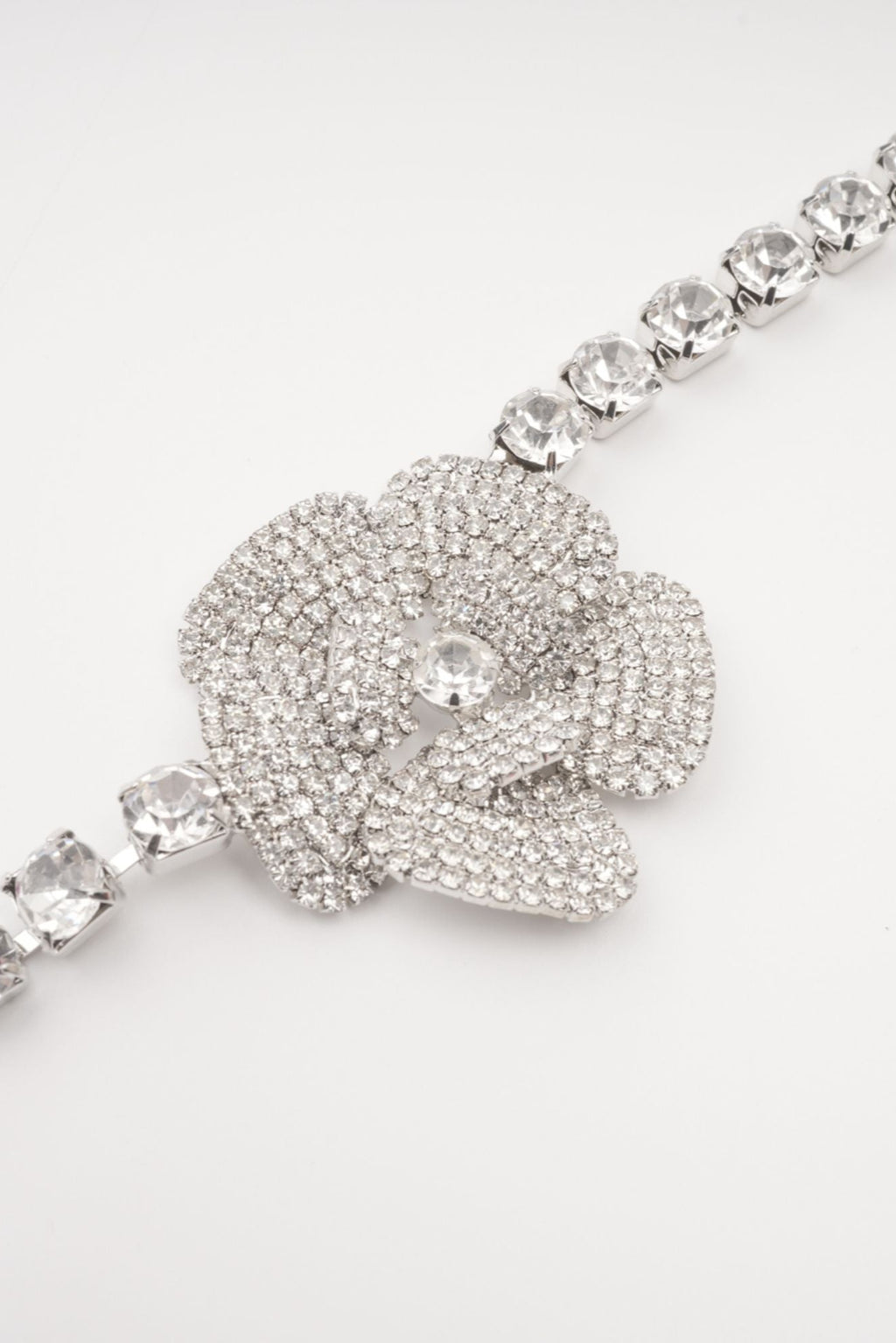 Aimée crystal-embellished faux-flower necklace