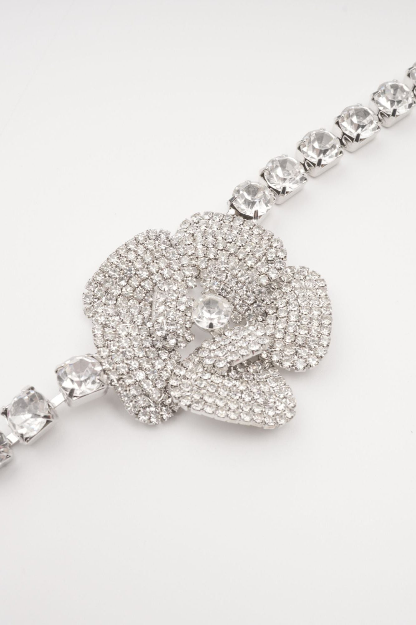 Aimée crystal-embellished faux-flower necklace