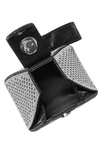 Rhinestone-embellished Pyramid Handbag