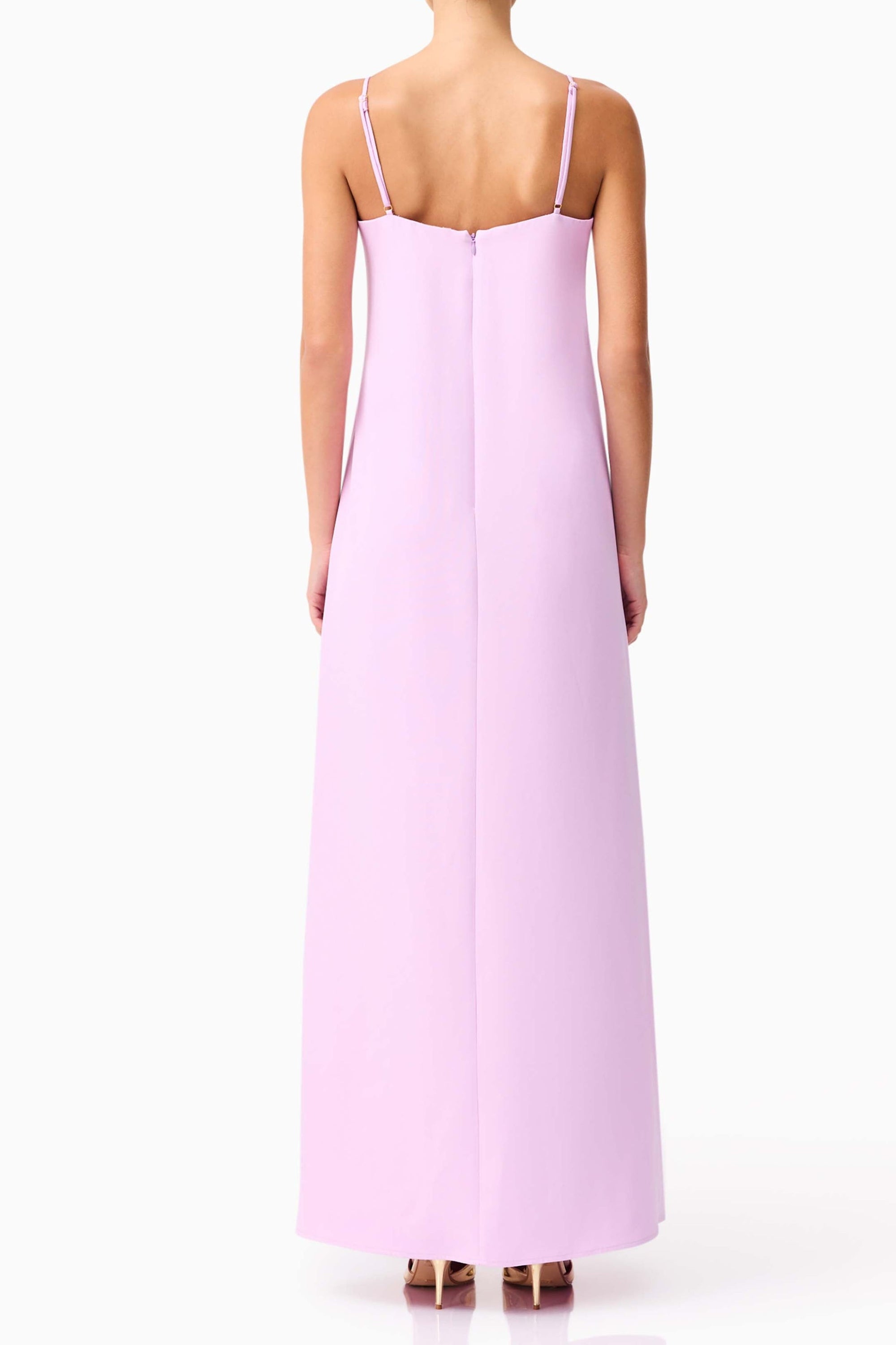 kristin Buttercup Embroidered Maxi Dress in Purple