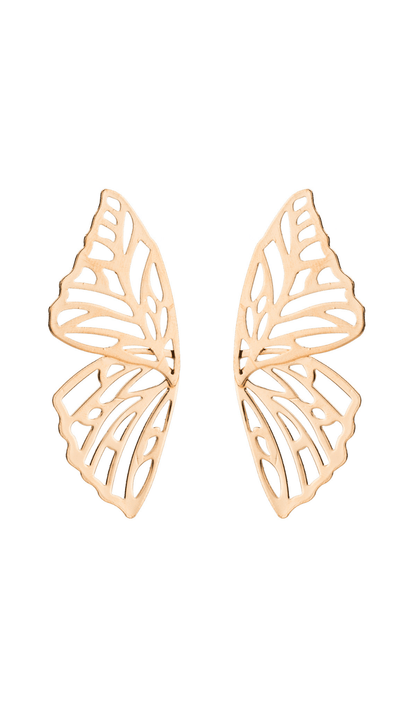 Hollow butterfly alloy earrings