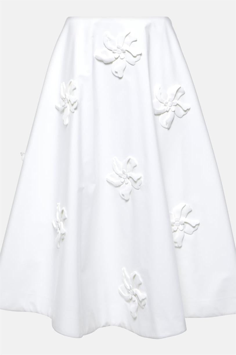 3D Floral High Waist Pocket Skirt