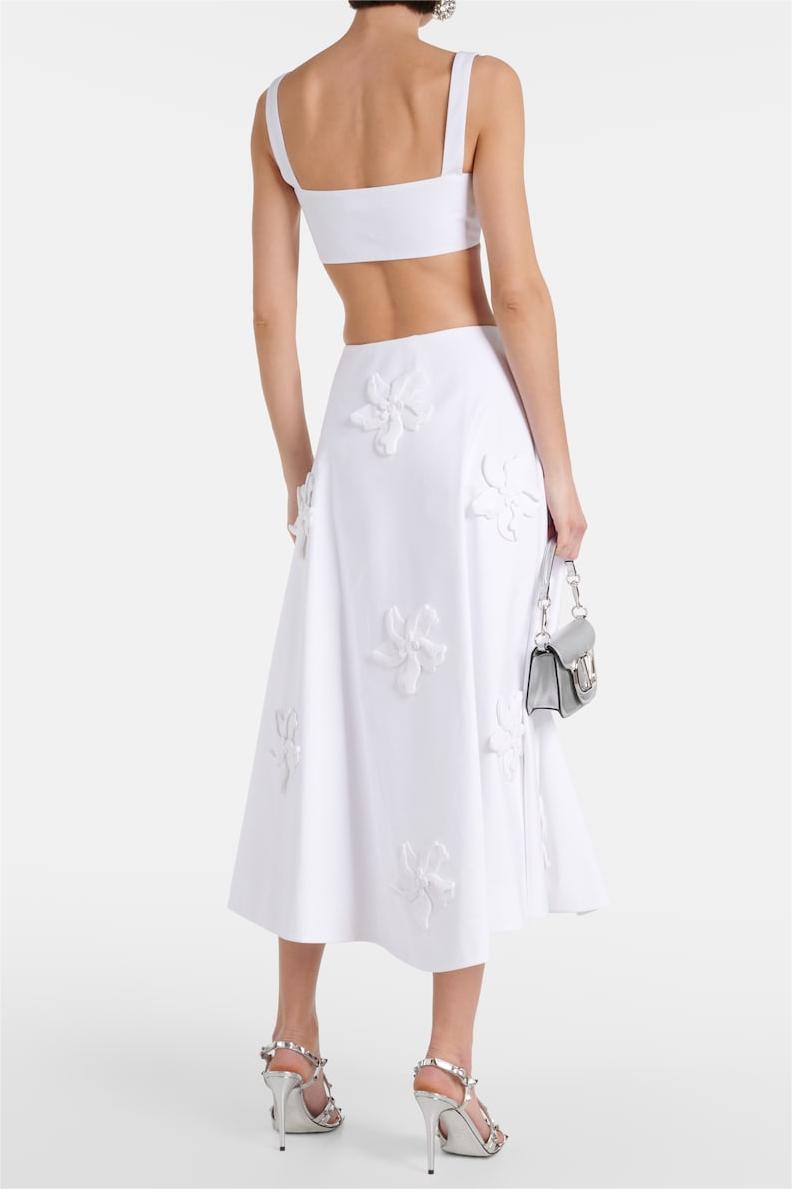 3D Floral High Waist Pocket Skirt
