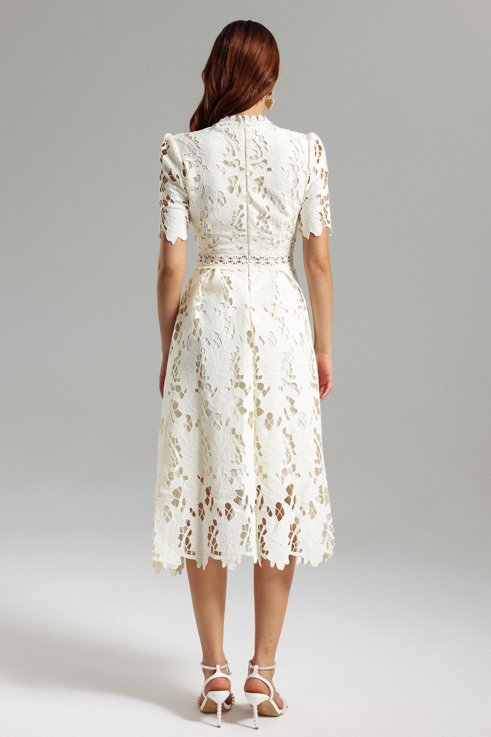 Whispering Bloom Lace Label Dress