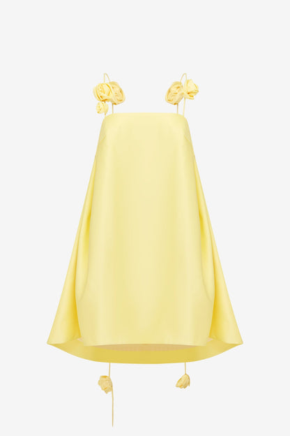 Fiona Rose Mini Dress - Sorbet Yellow