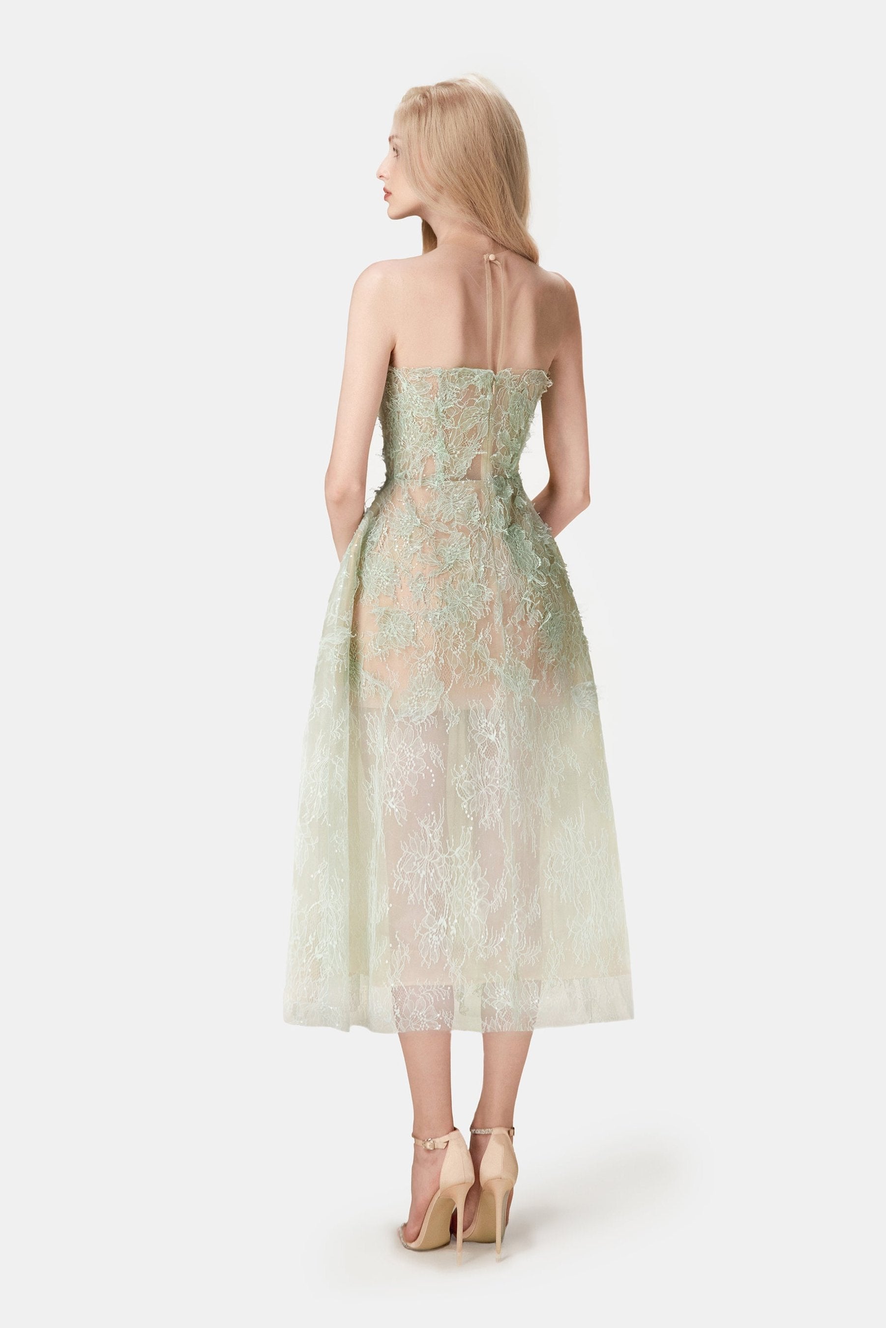 Mint Beaded Lace Dress