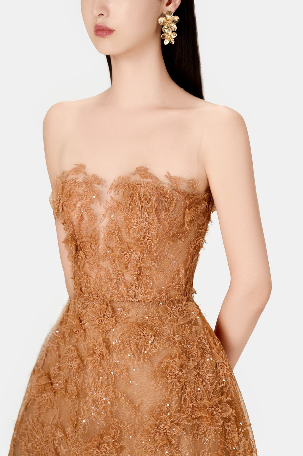 HONEY BEADED LACE Midi DRESS
