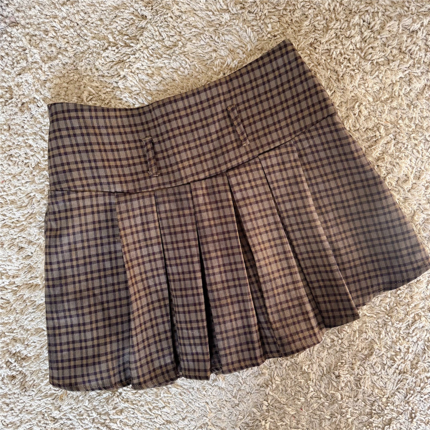 plaid  pleats  skirt