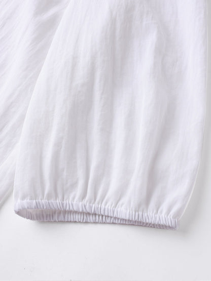V-neck lace-trimmed shirt