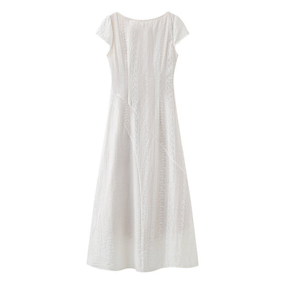 Lily Lyocell fiber embroidery midi dress