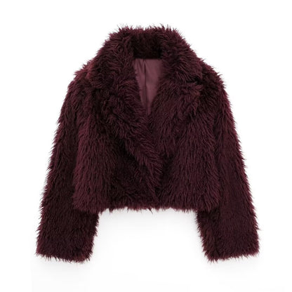 mag lambswool thick fur coat