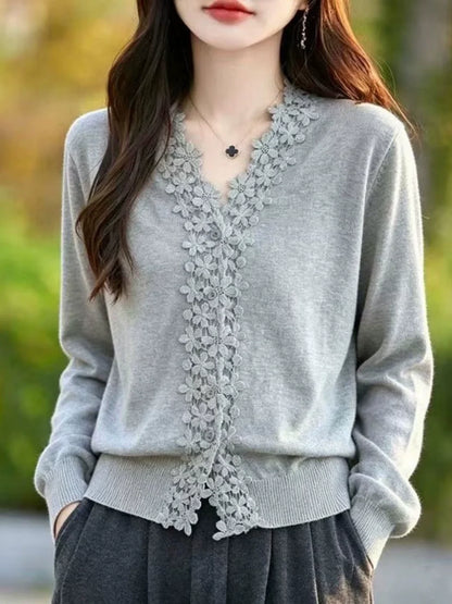 French-style Vintage Fitted Cardigan