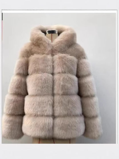 long-sleeved mink fur cardigan