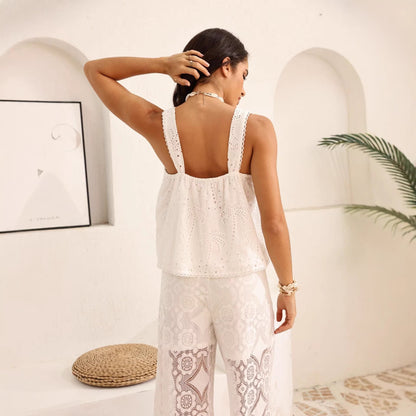 cotton backless top