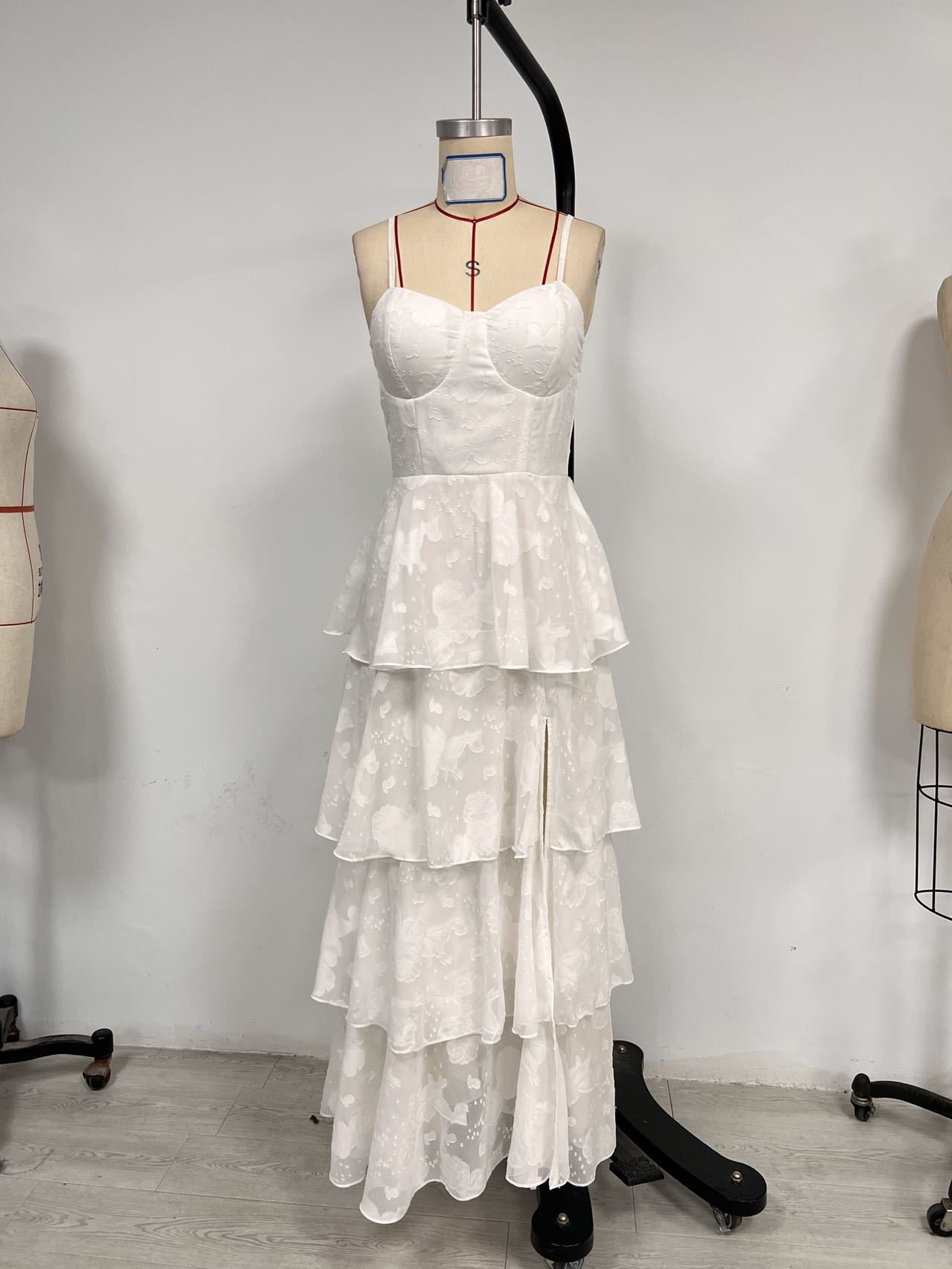 white slip maxi dress