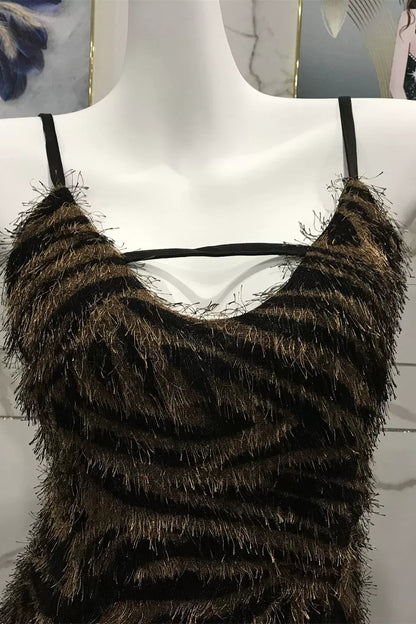 open back wool slip hip slit dress