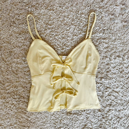 bow lace-up cropped suspender