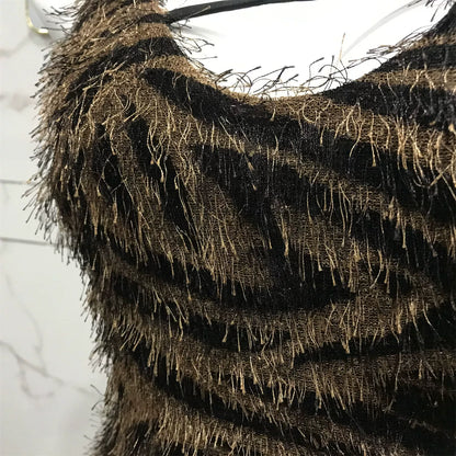open back wool slip hip slit dress