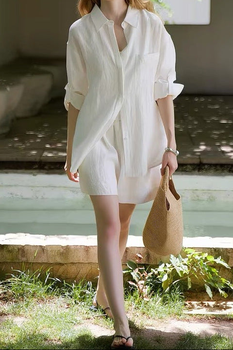 Summer/Lazy Style Linen Oversized Shirt