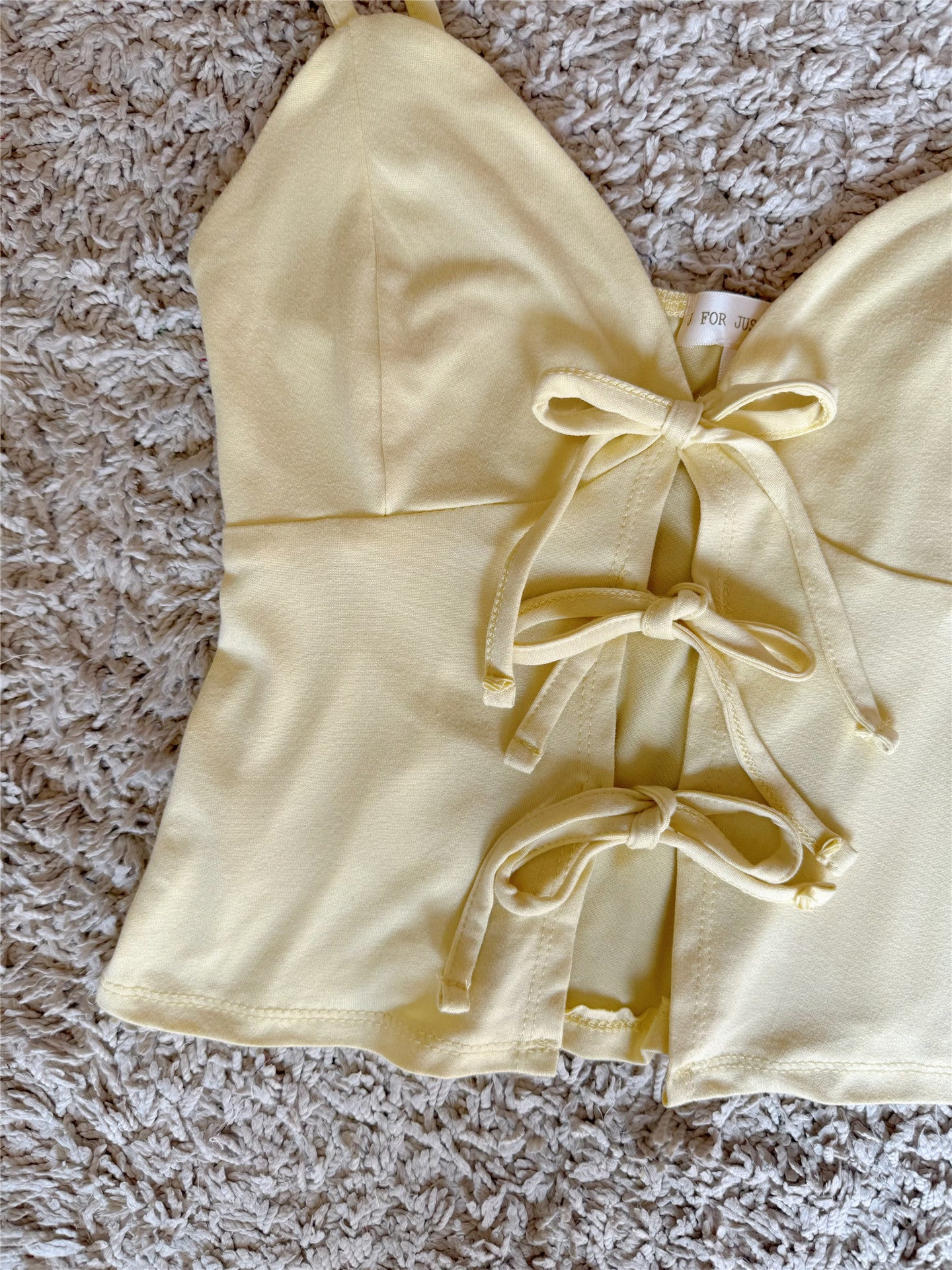 bow lace-up cropped suspender