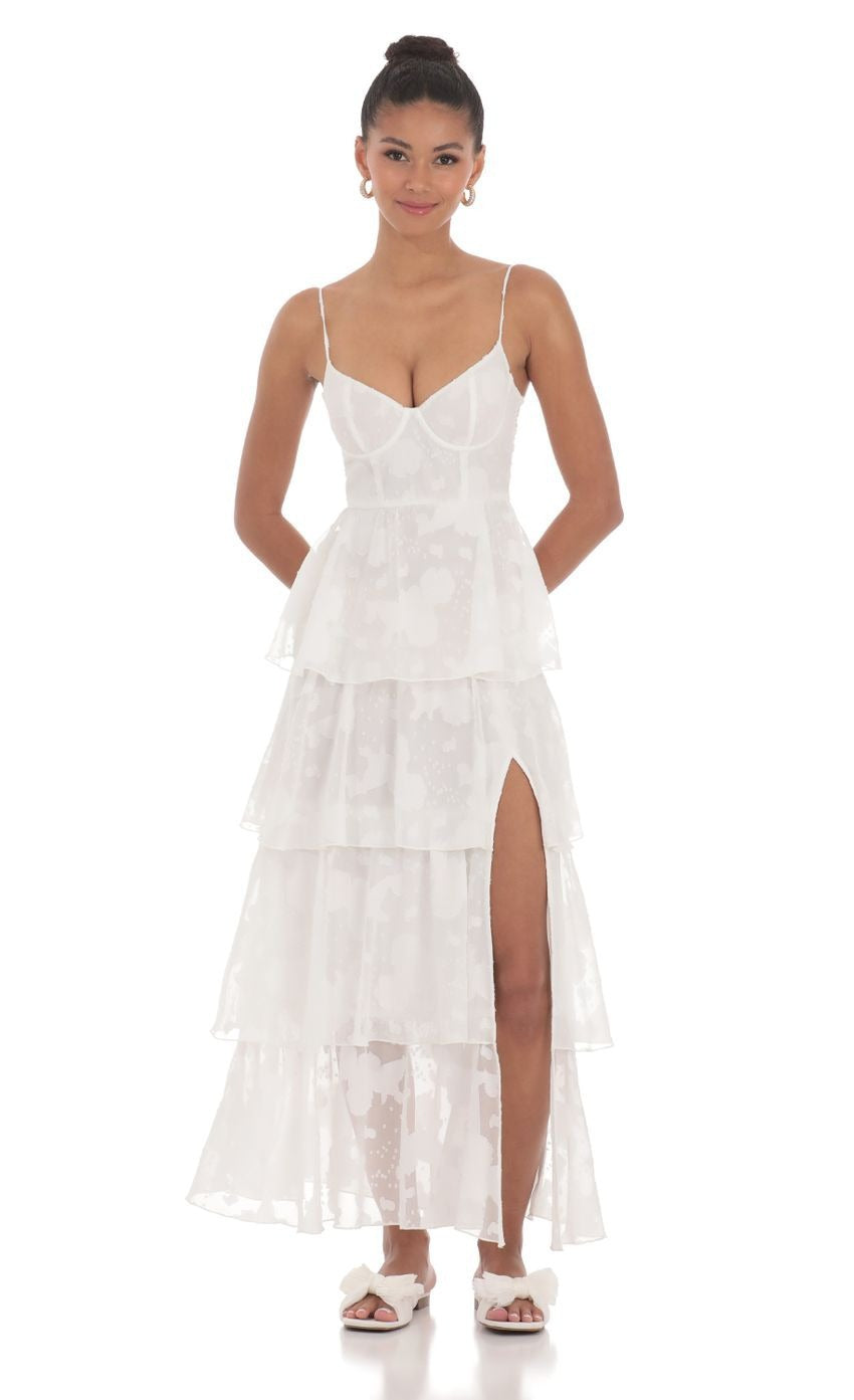 white slip maxi dress