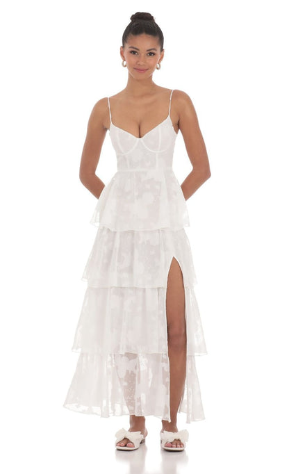 white slip maxi dress