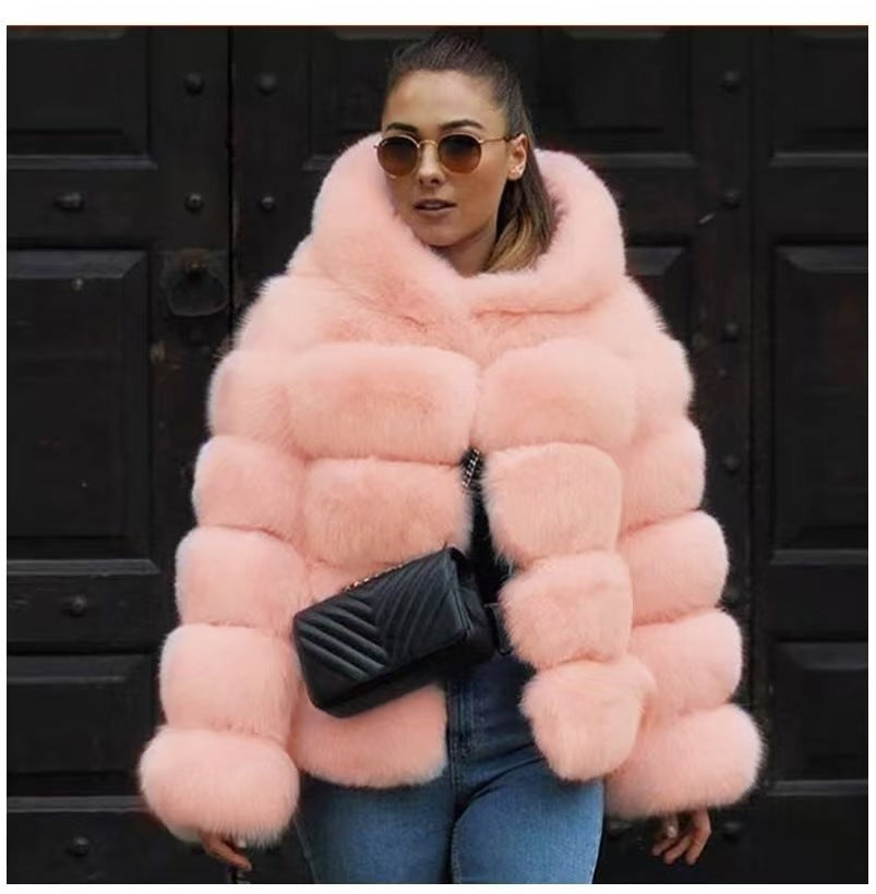 long-sleeved mink fur cardigan