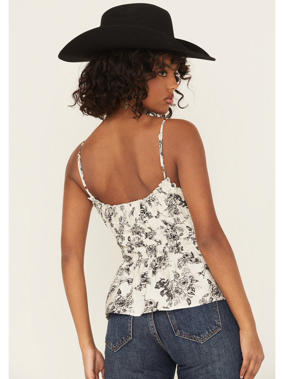 floral pattern bow suspender