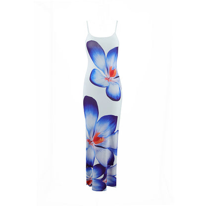 vivien floral print bodycon maxi dress
