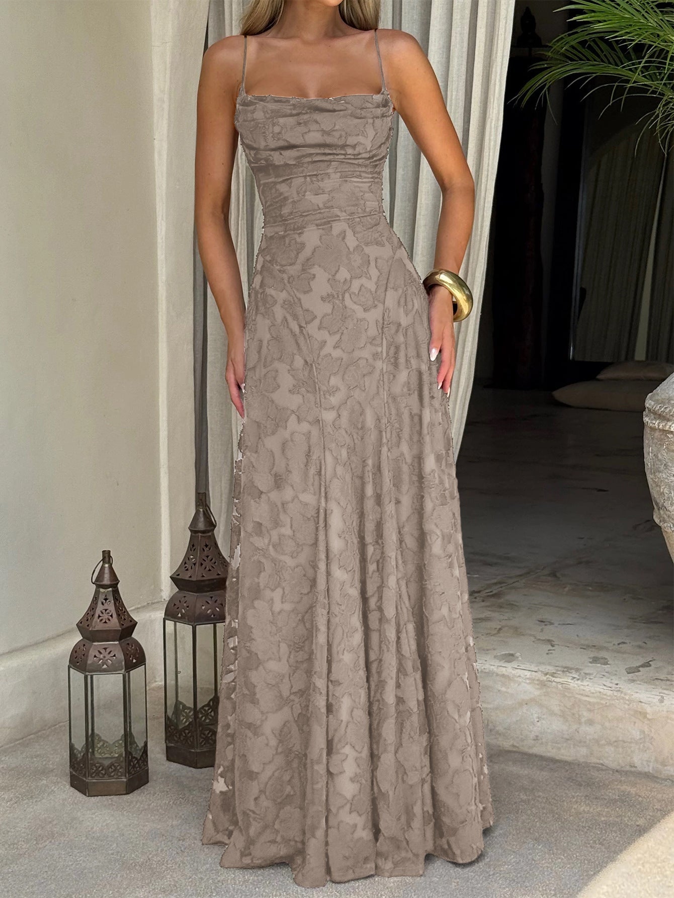 Francis Maxi Dress-khaki