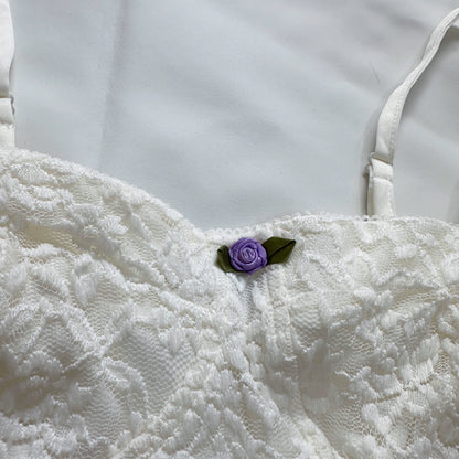 white lace slip min dress