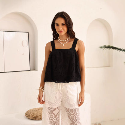 cotton backless top