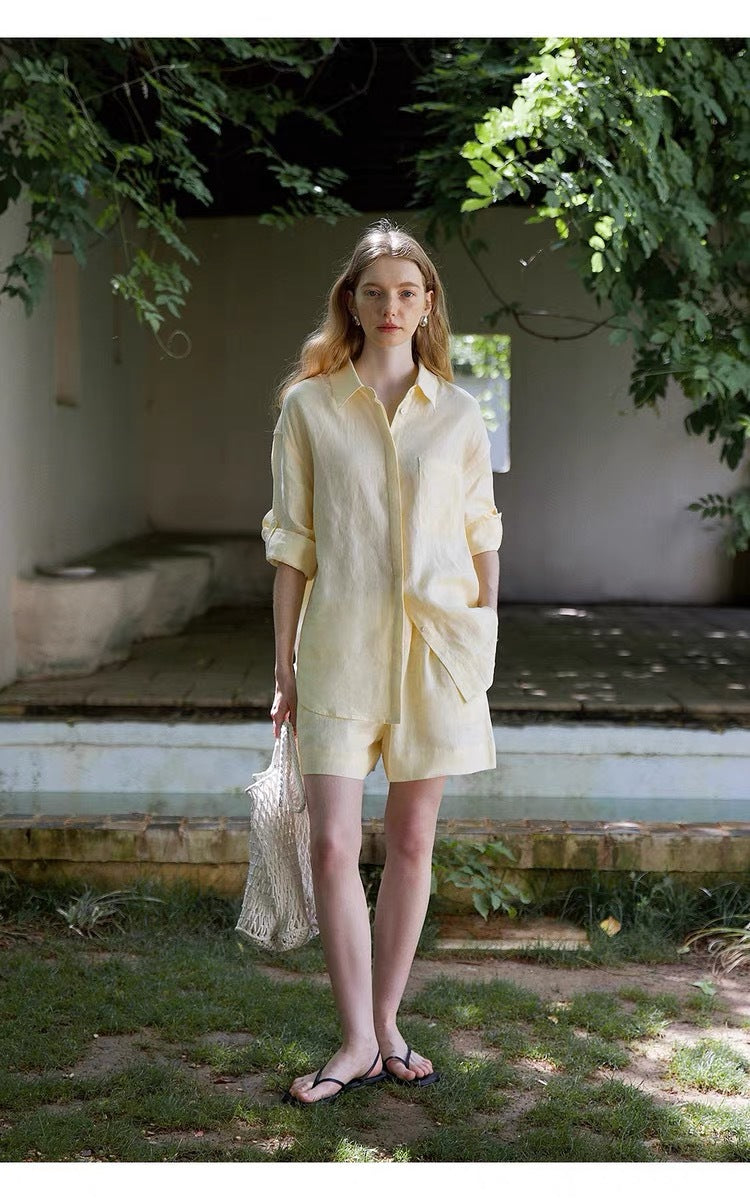 Summer/Lazy Style Linen Oversized Shirt