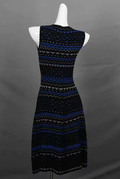 hollow sleeveless knitted dress