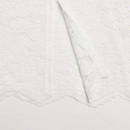 White Floral Lace Midi Dress Premium Fabric - product view 6