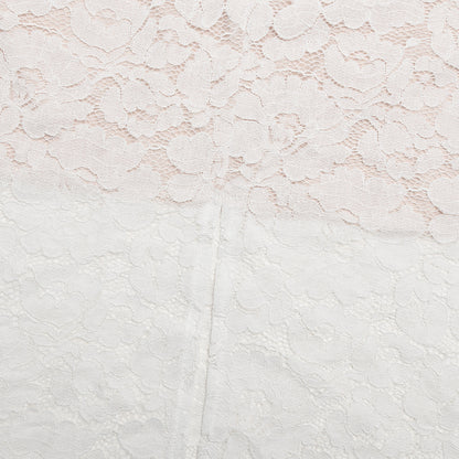 White Floral Lace Midi Dress Premium Fabric - product view 9
