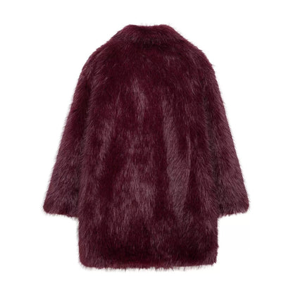 Mid-length fur imitation coat