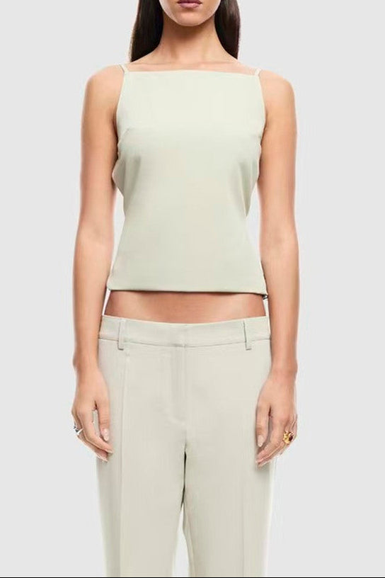 green Backless Suspender Top