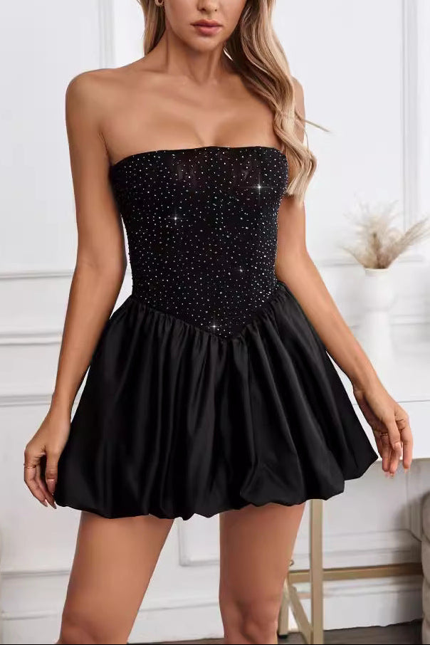 black fishbone hot diamond dress dress